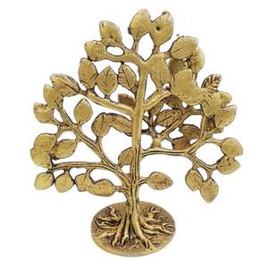 Fabricant de décoration murale arbre de vie doré décoratif en métal et Sculpture d'art suspendue Diwali Cadeaux Décoration intérieure - Product Image 3