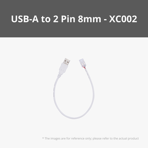 USB-A to 2 Pin 8mm Solderless <b>Quick</b> <b>Connector</b> for White LED Strips - Product Image 2