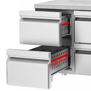 Réfrigérateur de comptoir commercial PREMIUM - 2330x700mm - avec 8 tiroirs - capacité 632 litres - Product Image 6