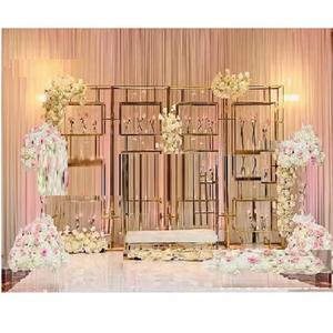 Paneles de Fondo Metálicos con Diseño de Caja, Exclusivos para Escenarios de Boda, Marcos Metálicos para Escenarios de Recepción, Paneles Metálicos, Singapur - Product Image 1