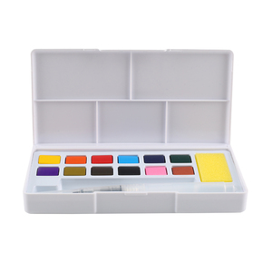 Acquerelli da taschino personalizzati 12 18 24 36 48 colori vernice tinta unita Set di colori ad acqua pigmento di pittura ad acquerello - Product Image 2