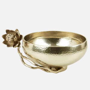 Exclusive Handmade Hammered Brass Flower Design Perfect <b>Serving</b> & Decorative <b>Bowl</b> For Home Hotel Decor In Cheapest Price - Product Image 3