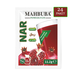 Poudre de boisson froide colorée instantanée à saveur d'orange, d'ananas et de banane, 11,2 g, certifiée HALAL turque, marque Mahbuba, boîte - Product Image 4