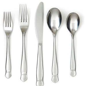 Juego de Cubiertos de Acero Inoxidable en Oferta, Cuchara, Tenedor y Cuchillo con Diseño de Bucle, Acabado Plateado Pulido para Restaurante, Hotel, Bodas y Fiestas - Product Image 4