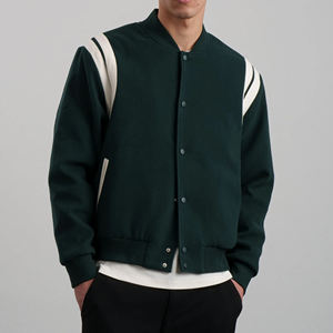 Oem Manufacturer High Quality Varsity Jacket For Men Chenille Embroidery Leather Sleeve Custom Baseball Letterman Varsity Jacket - Product Image 4