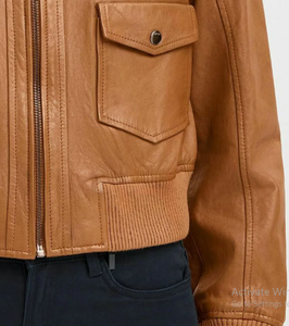 Dernière conception 2025 vestes en cuir nappa de mouton à la mode pour femmes Offre Spéciale logo personnalisé style et couleur vestes en cuir pour femmes - Product Image 5