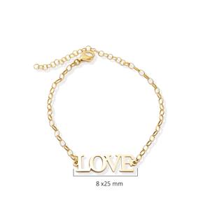 Love Letter Design <b>Charm</b> Chain Bracelet Turkish Handmade Wholesale 925 Sterling Silver Jewelry - Product Image 3