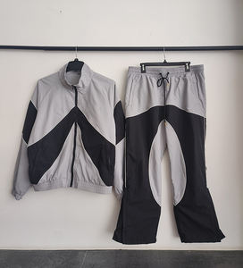 Conjunto de Chaqueta Cortavientos y Pantalones Cortos de Invierno para Hombre, Estilo Urbano, con Cremallera Reflectante, Algodón Grueso, con Capucha, Dos Piezas - Product Image 5