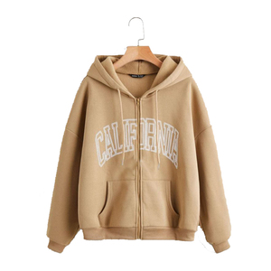 เสื้อฮู้ดมีซิปสำหรับผู้ชายผู้หญิงเสื้อแนวสตรีทผ้าคอตตอนสีดำแบบ100% พิมพ์ลายออกแบบได้เองล่าสุด - Product Image 4