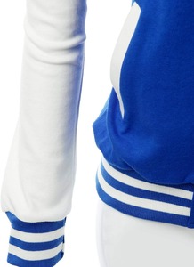 Top tendance Logo personnalisé 100% coton polaire longues femmes vestes universitaires 2025 dames vestes universitaires - Product Image 6