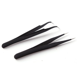 <b>Eyelash</b> Tweezers Stainless Steel Wholesale Gold for <b>Eyelash</b> Extensions Professional Lash Extension Tool 672 - Product Image 5