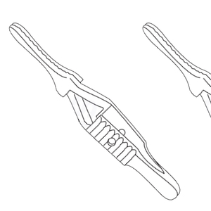 Abrazadera de Bulldog Blalock de 60mm, mordaza dentada curva de 17mm, orificio de mango, abrazadera de oclusión vascular atraumática, acero inoxidable quirúrgico - Product Image 1