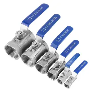 stainless steel 3/4 inch ss304 316 internal thread on both sides outlet valve 2way 3way ball valve gas oil water ball valve