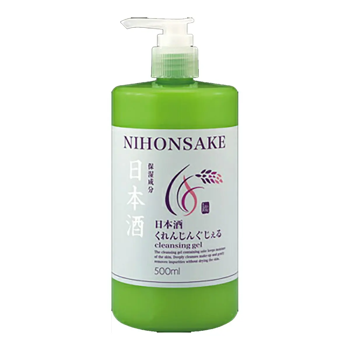 Gemaakt In Japan Sake Rijstwijn Gezichtsreinigingsgel 500Ml Vochtinbrengende Schoonheidsverzorging Reinigingsgel Voor Droge Huid Groothandelsprijs