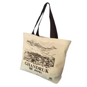 Bolsa de Mano de Lona de Algodón Ecológica de 16 oz, Extra Grande, Reutilizable, con Cierre de Cremallera, Logotipo Personalizado, para Gimnasio, Deportes, Viajes, Compras Diarias - Product Image 4