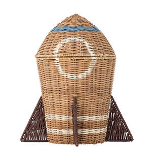 Cesta de Mimbre en Forma de Cohete Hecha a Mano, Decorativa, Organizador de Juguetes, Fabricada por VgreenArt de Vietnam - Product Image 2