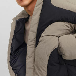 Chaqueta de Plumón Acolchada con Capucha, Diseño Pesado, Logotipo OEM, Talla Grande, para Hombre, Invierno, Personalizada, Brillante - Product Image 6