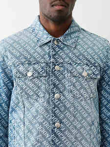 Chaqueta de Invierno de Mezclilla Vintage con Cuello Alto, Logotipo Frontal, Diseño Reversible, Forro de Felpa, Servicio Personalizado OEM/ODM para Hombre - Product Image 5