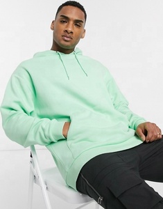 Sudadera con Capucha Personalizada 80% Algodón 20% Poliéster, Estilo Urbano, Holgada, Lisa, para Hombre - Product Image 2