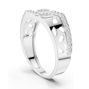 Bague en diamant de culture pour femme, poids total 0,35 carat, clarté VVS-VS EF, disponible en or rose, or jaune, or blanc et argent sterling - Product Image 5