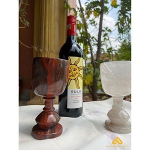En vente verre à vin sculpture à la main pierre précieuse gobelet à vin calice gobelet verre ensemble pendaison de crémaillère fête décor à la maison - Product Image 4