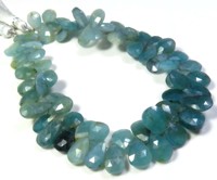 Perles de Grandidierite vertâtre en forme de poire, 8-10 mm, Gemmes naturelles de Grandidierite facettées de haute qualité, 116 carats, 8 pouces, en vrac