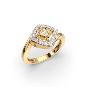 Bague de mariage en diamant cultivé en laboratoire en or 14 carats Bijoux en diamant de laboratoire Bande de diamant taille ronde Bague de fiançailles pour femme - Product Image 2