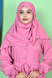 Elegante mezcla de algodón autodiseño Burqa Hijab modesto musulmán para mujer vestido Abaya de longitud completa Dubai moda inspirada noche Islámica - Product Image 5