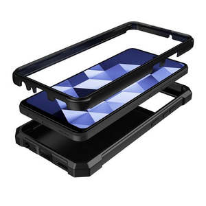 Funda de TPU gruesa pintada para Tcl Nxtpaper 70 Pro con marco de PC, color negro - Product Image 3