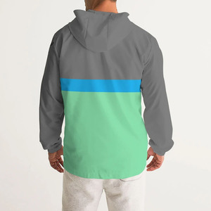 Chaqueta cortavientos impermeable para hombre al por mayor para exteriores, abrigos con capucha para hombre, chaqueta deportiva personalizada con cremallera completa para hombre - Product Image 4