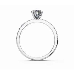 Anillo de Diamante Solitario Redondo Cultivado en Laboratorio de Primera Calidad, 0.590 Ct, Oro de 9, 14 y 18 Quilates, Proveedor Mayorista OEM - Product Image 4