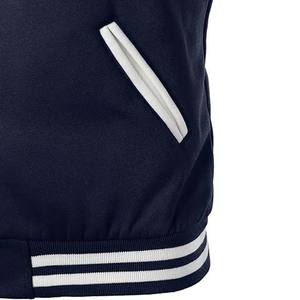 Vêtements de style de rue de haute qualité pour hommes, vestes Pakistan OEM, conception de logo personnalisé, vestes de baseball en laine à manches en cuir contrastées - Product Image 5