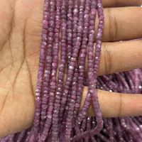 Perles rondes facettées en rubis étoile rose naturel exquis de 3 mm à 5 mm pour la fabrication de bijoux fins