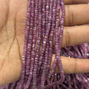 Exquisitas Cuentas Redondas Facetadas de Rubí Rosa Natural de 3 mm a 5 mm para la Elaboración de Joyería Fina - Product Image 4