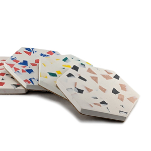 Sous-verre en pierre de tasse à thé de luxe sous-verre en pierre de marbre et incrustation de métal taille personnalisée chez Star Crafts India pour la maison et le bureau - Product Image 1