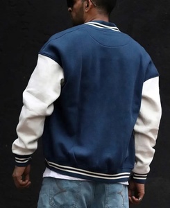 Chaquetas universitarias en blanco Retro Vintage de invierno para hombre, chaqueta bordada de chenilla con apliques de letras lisas personalizadas - Product Image 5