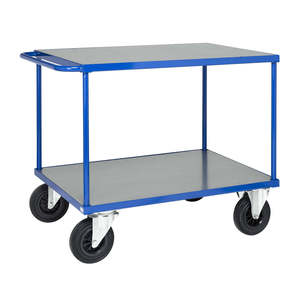 Industrial Lightweight Four-Wheel Table <b>Trolley</b> PP Rubber Frame <b>Platform</b> Customizable Basket Trucks Warehouse Storage Tool OEM - Product Image 1