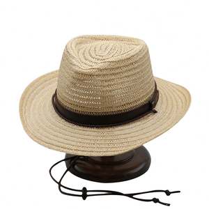 Sombrero de Paja de Verano con Flores Pequeñas y Frescas, Estilo Dulce, Protección Solar, Sombrero de Vaquero para Playa, Sombreros de Paja Transpirables - Product Image 3