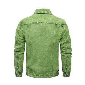 Veste en jean pour homme en gros, printemps, coupe-vent, polaire standard, chaude, décontractée, col rabattu, logo sur le devant, par HI 2026 - Product Image 5