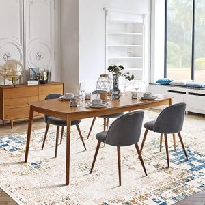 Tapis à poils ras Netline Bohème Scandinave pour Salon, Chambre, Cuisine, Couloir - 4m de large, adapté aux adolescents - Product Image 5