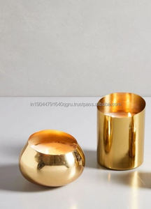 Best Sale Wax Filled Golden Tin Candle Wholesale - Product Image 2