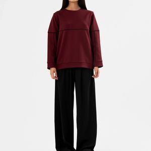 เสื้อสเวตเชิ้ตผู้หญิงดีไซน์ใหม่ปี 2026 สไตล์ฤดูหนาว เสื้อผ้าผู้หญิงขายส่ง เสื้อสเวตเชิ้ตคอกลมผู้หญิงให้ความอบอุ่น - Product Image 3