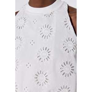 Blusa Elegante para Mujer en 100% Algodón, Estilo Casual, Camisa de Oficina con Logotipo Frontal, Cuello Redondo, Manga Corta, Corte Regular para Damas - Product Image 4