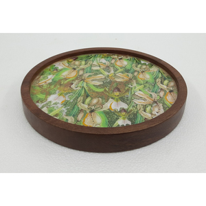 Platos de madera de gran diseño con forma redonda para servir, calcomanía esmaltada acabada para el hogar y la boda, platos de mesa y platos hechos a mano - Product Image 4