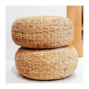 Elegante cojín de suelo de Jacinto natural, perfecto para zonas de relajación, habitaciones de estilo y descanso al aire libre - Product Image 4