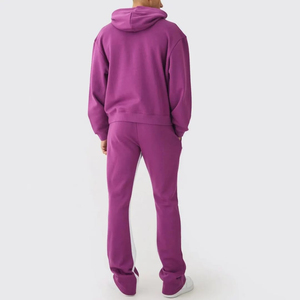 Ensemble de vêtements de sport pour hommes en coton biologique Slim Fit Respirant Survêtement Pantalon de survêtement à capuche Lettre Motif 100% Coton Hiver Essentials - Product Image 2