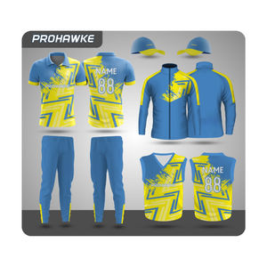 ชุดเครื่องแบบนักเล่นคริกเก็ตสำหรับเด็กผู้ชายชุดเครื่องแบบทีมออกแบบได้ตามต้องการชื่อทีมและคอลโลชุดเต็มตัว - Product Image 1