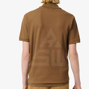 เสื้อถักสีพื้นสำหรับผู้ชายลำลองแขนสั้นผ้าซับเหงื่อแห้งเร็วสำหรับชุดสวมใส่สบายสุดเท่ - Product Image 3