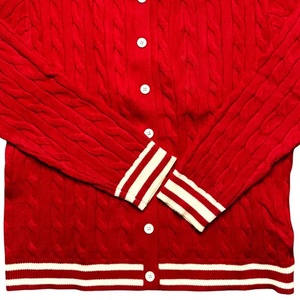 คาร์ดิแกนถักลายคอวีสำหรับผู้หญิงเสื้อสเวตเตอร์ถักมีเชือกบิดสินค้าตามสั่งสไตล์ใหม่ - Product Image 3