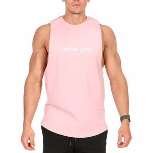 Fabricante personalizado en blanco 100% algodón gimnasio Fitness culturismo Logo estampado músculo entrenamiento hombres Slim Fit camisetas sin mangas 2025 - Product Image 4